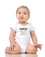 Load image into Gallery viewer, Canadian  Girl My Face Definitely Will Say It For Personalized Nation Gift Baby Onesie
