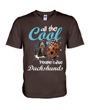 Load image into Gallery viewer, Al The Cool People Raise Dachshunds Funny Gift For Dachshund Lovers Guys V-Neck

