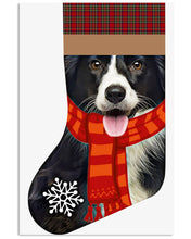 Load image into Gallery viewer, Santa Border Collie In Stock Gift For Dog Lovers Vertical Poster
