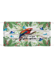 Load image into Gallery viewer, Scarlet Macaw With Butterflies I Am Always With You Gift For Lover Cloth Face Mask
