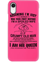Load image into Gallery viewer, A Spoiled Wife Of An October Grumpy Old Man Birthday Meaningful Gift Phone case
