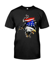 Load image into Gallery viewer, Eagle Giant Scratch USA Flag Gift For Women Guys Tee
