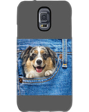 Load image into Gallery viewer, Australian Shepherd In Denim Pocket Gift For Dog Lovers Phone case
