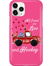 Load image into Gallery viewer, All I Need Are Love And Hockey Gift For Hockey Players Phone case
