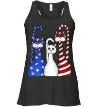 Load image into Gallery viewer, Cat Happy America  Independence's Day Special Custom Design Ladies Flowy Tank
