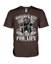 Load image into Gallery viewer, Husband And Wife Riding Partners For Life For Family Guys V-Neck

