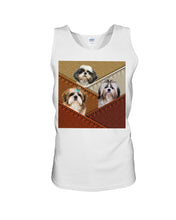Load image into Gallery viewer, Three Cute Shih Tzu In Bag Gift For Dog Lovers Unisex Tank Top
