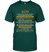 Load image into Gallery viewer, Kim Custom Name Gift A Warrior's Mentality With A Poet's Soul Guys Tee
