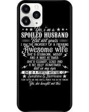 Load image into Gallery viewer, Shes Stubborn Messy And A Brat At Times Black Gift For Husband Phone case
