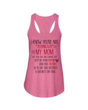 Load image into Gallery viewer, I Know You're Not Technically My Mom But Your Love Keep Me From Prison Ladies Flowy Tank
