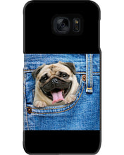 Load image into Gallery viewer, baby Pug In Denim Pocket Gift For Dog Lovers Phone case
