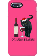 Load image into Gallery viewer, Cat Drink And Be Merry Meaningful Gift For Women Phone case
