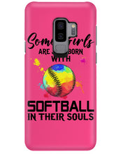 Load image into Gallery viewer, Some Girl Are Just With Softball In Their Souls Gift For Softball Lovers Phone case
