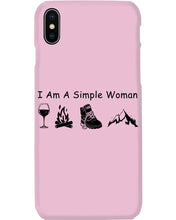 Load image into Gallery viewer, Simple Woman Loves Wine Camping Shoes And Climbing Phone case

