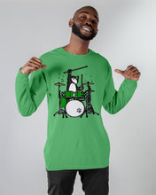 Load image into Gallery viewer, Funny Cat Playing Drums Great Gift For Cat Lovers Unisex Long Sleeve
