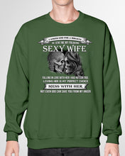 Load image into Gallery viewer, Shes Stubborn Messy And A Brat At Times Black Gift For Husband Sweatshirt
