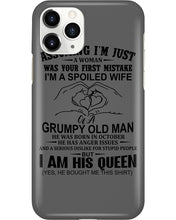 Load image into Gallery viewer, A Spoiled Wife Of An October Grumpy Old Man Birthday Meaningful Gift Phone case
