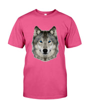 Load image into Gallery viewer, Wolf's Face Simple  Unique Custom Design For Animal Lovers Guys Tee
