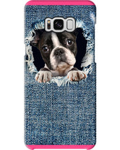 Load image into Gallery viewer, Blue Phone Case With Hole Gift For Boston Terrier Lovers Phone case
