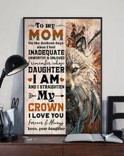 Load image into Gallery viewer, Gift For Mama When I Feel Inadequate Unworthy Unloved   Custom Design Vertical Poster
