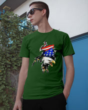 Load image into Gallery viewer, Eagle Giant Scratch USA Flag Gift For Women Guys Tee
