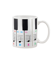 Load image into Gallery viewer, Piano C D E F Black And White Gift For Music Lovers Mug

