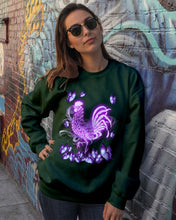 Load image into Gallery viewer, Chicken Purple Butterflies Gift For Chicken Lovers Sweatshirt
