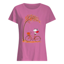Load image into Gallery viewer, Snoopy Cartoon Movie Autumn Is Coming Gift For Fans Ladies Tee
