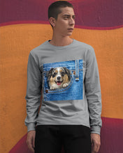 Load image into Gallery viewer, Australian Shepherd In Denim Pocket Gift For Dog Lovers Unisex Long Sleeve

