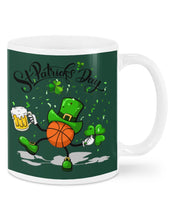 Load image into Gallery viewer, Basketball Saint Patrick's Day Gift For Basketball Lovers Mug
