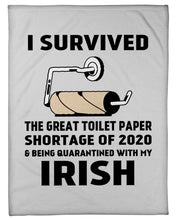 Load image into Gallery viewer, Toilet Paper Shortage Of 2020 Being Quarantined With My   Irish  Personalized Nation Fleece Blanket
