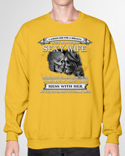 Load image into Gallery viewer, Shes Stubborn Messy And A Brat At Times Black Gift For Husband Sweatshirt
