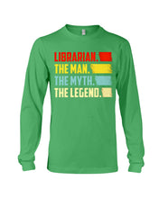Load image into Gallery viewer, Vintage Funny Librarian The Man The Myth The Legend Gift For Friends Unisex Long Sleeve
