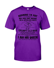 Load image into Gallery viewer, A Spoiled Wife Of An October Grumpy Old Man Birthday Meaningful Gift Guys Tee
