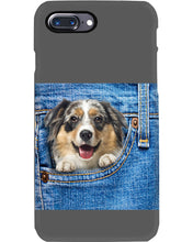Load image into Gallery viewer, Australian Shepherd In Denim Pocket Gift For Dog Lovers Phone case
