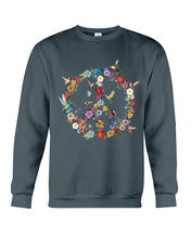 Load image into Gallery viewer, Hummingbird And Peace Sign Gift For Girls Sweatshirt
