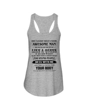 Load image into Gallery viewer, I'm Already Taken By An August Freaking Awesome Man For Birthday Gift Ladies Flowy Tank
