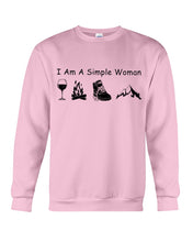 Load image into Gallery viewer, Simple Woman Loves Wine Camping Shoes And Climbing Sweatshirt
