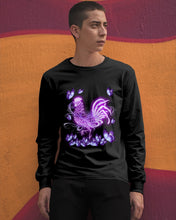 Load image into Gallery viewer, Chicken Purple Butterflies Gift For Chicken Lovers Unisex Long Sleeve
