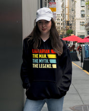 Load image into Gallery viewer, Vintage Funny Librarian The Man The Myth The Legend Gift For Friends Hoodie
