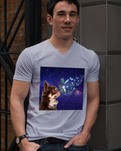 Load image into Gallery viewer, Chihuahua Blue Butterflies Sky Gift For Dog Lovers Guys V-Neck
