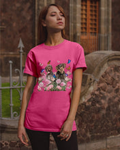 Load image into Gallery viewer, German Wirehaired Pointer With Peonies Gift For Dog Lovers Guys Tee
