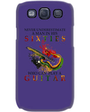 Load image into Gallery viewer, Never Underestimate A 60 Year Old Man Can Play A Guitar Phone case
