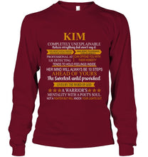 Load image into Gallery viewer, Kim Custom Name Gift A Warrior's Mentality With A Poet's Soul Unisex Long Sleeve

