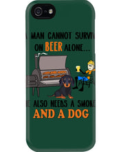 Load image into Gallery viewer, A Man Loves Beer And Dachshund Gift For Dog Lovers Phone case

