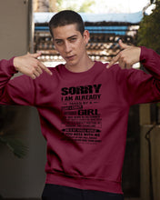 Load image into Gallery viewer, I'm Already Taken By December Sexy And Crazy Girl For Birthday Gift Sweatshirt
