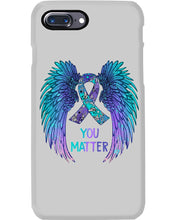 Load image into Gallery viewer, You Matter Ribbon Awareness With Angel Wings Phone case
