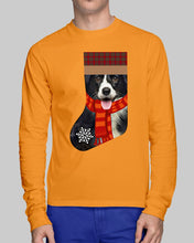 Load image into Gallery viewer, Santa Border Collie In Stock Gift For Dog Lovers Unisex Long Sleeve
