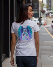 Load image into Gallery viewer, You Matter Ribbon Awareness With Angel Wings Ladies Tee
