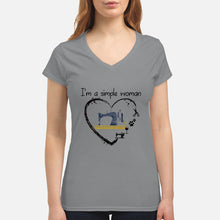 Load image into Gallery viewer, Sewing I'm A Simple Woman Gift For Women Ladies V-Neck
